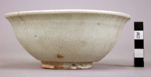 Light celadon bowl with slightly flaring rim