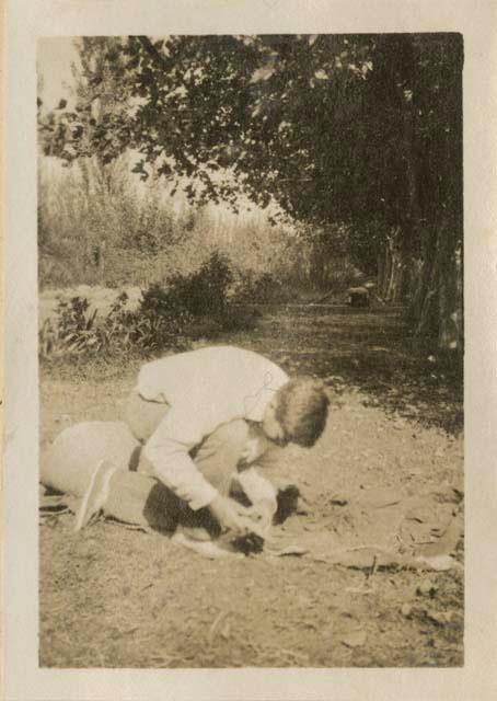 Man working on the ground