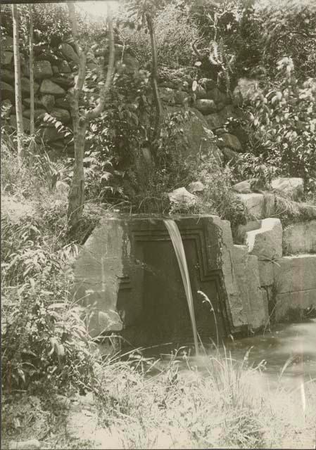 Stone fountain at Ollantaytambo