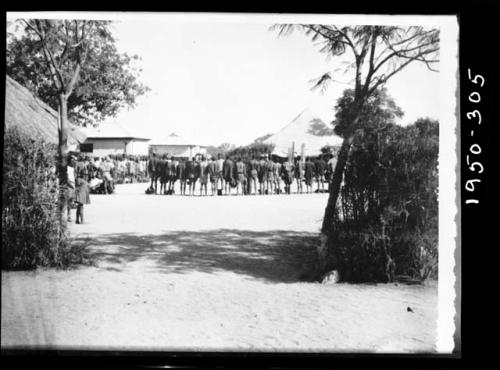 People standing at a recruiting station