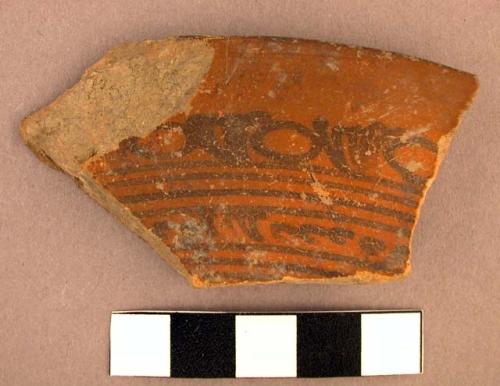 1 of 13 Aztec ware pottery plate rim sherds