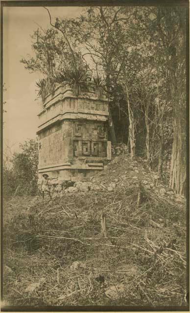 South facade of temple in Dzibiltun