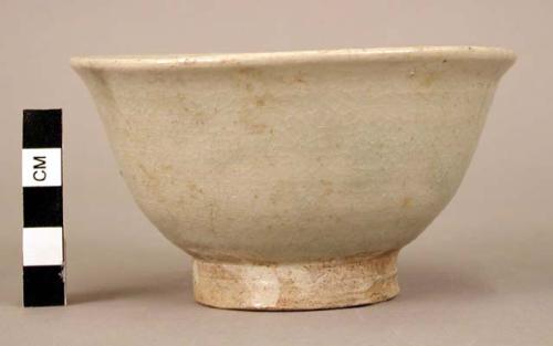 Light celadon bowl with high foot