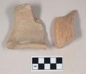 Coarse red bodied earthenware rim sherds, unslipped