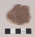 Coarse brown bodied earthenware body sherd, unslipped