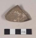 Brown bodied earthenware base sherd, with brown slip, wheel thrown