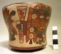 Bowl painted in polychrome with "anthropomorphic mythical being"