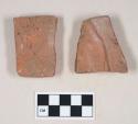 Redware roof tile fragments