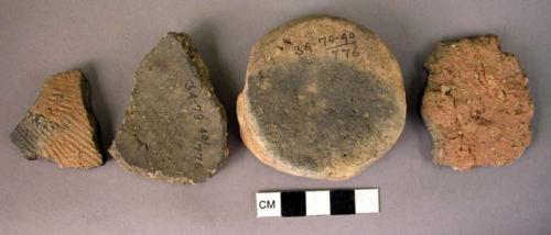 Fragments of pottery storage jars ("milk pots")