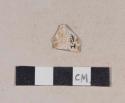 Blue transfer printed whiteware rim sherd