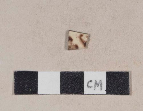 Clouded creamware body sherd