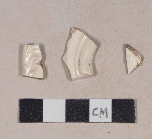 Molded creamware rim sherds