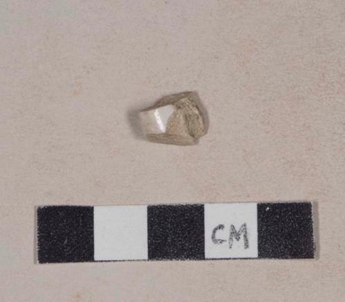 Undecorated ironstone rim sherd