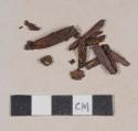 Unidentified iron and wood fragments