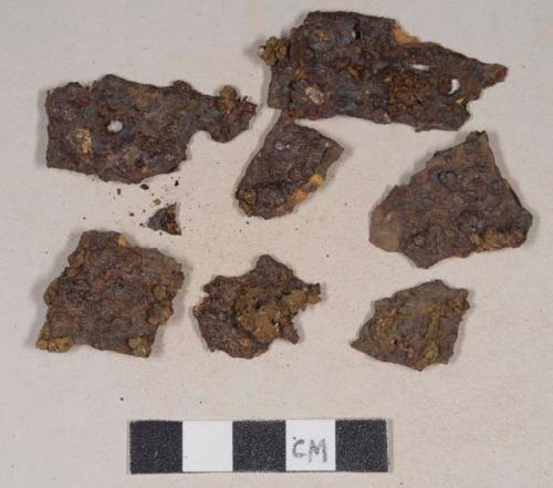 Iron sheet fragments