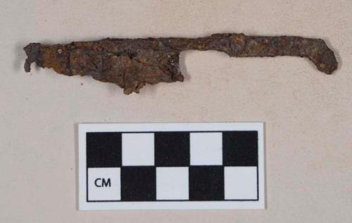 Unidentified iron fragment, likely part of a tool