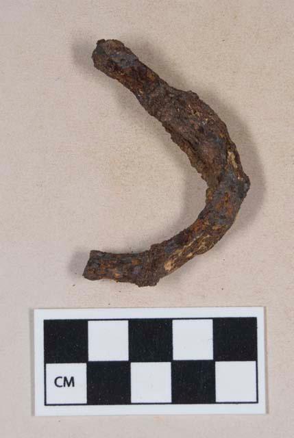 Curved iron bar fragment