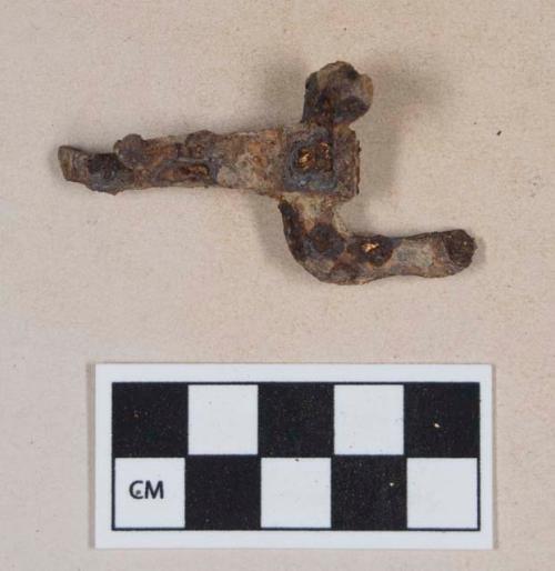 Iron hardware fragment, possible buckle or harness fragment