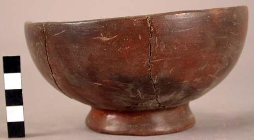 Chocolate ware pedestal vessel - broken