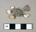 Coal ash; coal slag; calcined bone fragments; mortar; unmodified stone fragments