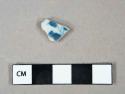 Ceramic, refined earthenware, blue and white, semi-porcelain body sherd