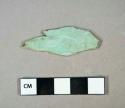 Plastic, light blue flat fragment