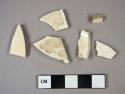 Ceramic, refined earthenware, creamware body sherds