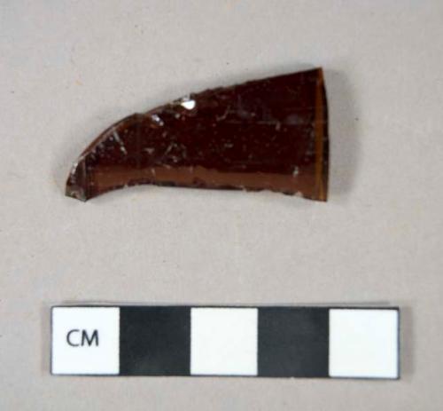 Glass, brown bottle glass fragment