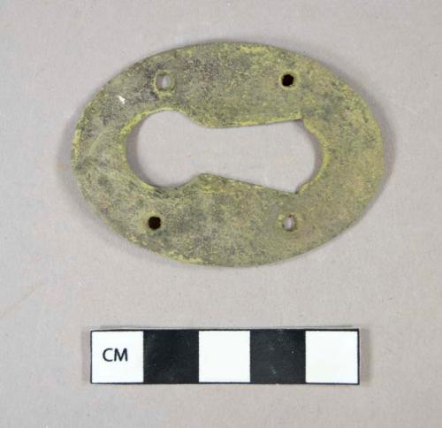 Copper, keyhole escutcheon