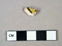 Ceramic, refined earthenware, slip decorated creamware body sherd