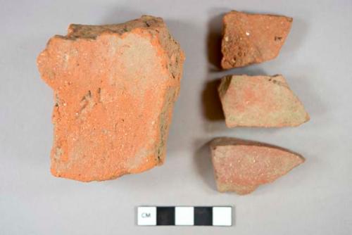 Brick fragments, possible roofing tile