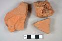 Brick fragments, including roofing tile