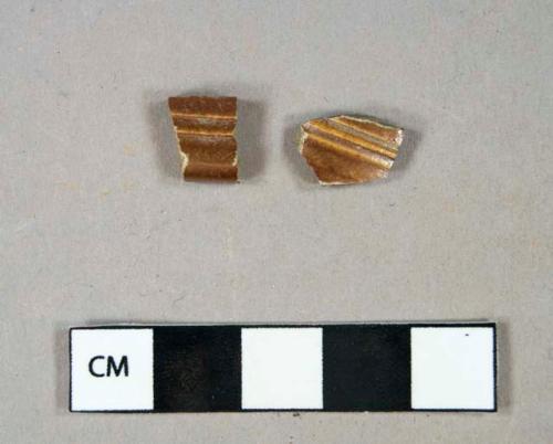 Ceramic, earthenware, nottingham stoneware body and rim sherds