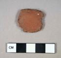 Ceramic, earthenware, body sherd undecorated redware