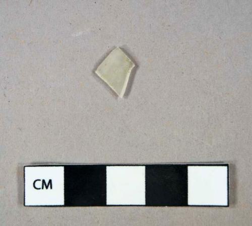 Glass, flat, frosted clear fragment