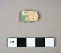 Ceramic sherd, green shell-edged pearlware