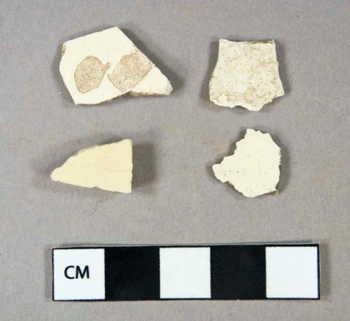 Ceramic, refined earthenware, creamware body sherds