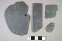 Slate fragments, possible roofing tile