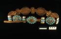 Silver and turquoise concha belt