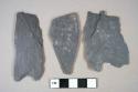 Stone, Slate fragments, possible roofing tile