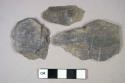 Slate roof tile fragments