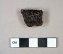 Ceramic, earthenware, black lead glazed redware body sherd