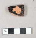 Ceramic, earthenware, black glazed redware body sherd