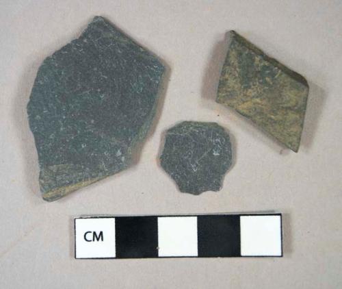 Slate fragments, possible roofing tile