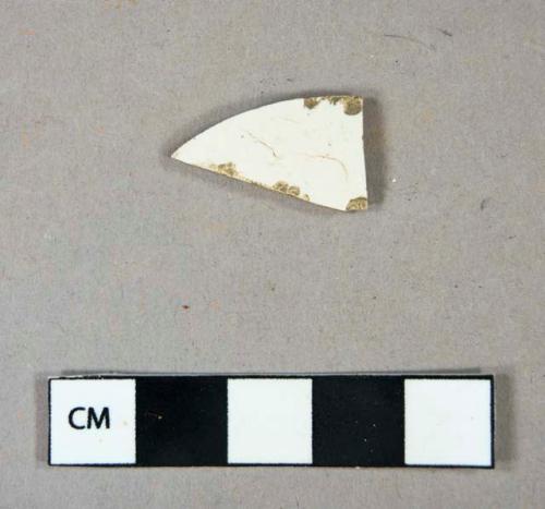 Ceramic, earthenware, white salt glazed stoneware body sherd