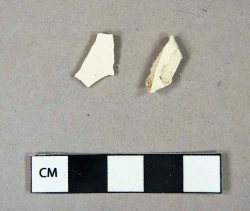 Ceramic, refined earthenware, creamware body and rim sherds