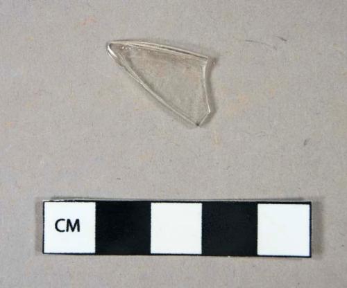 Glass, colorless bottle shoulder fragment