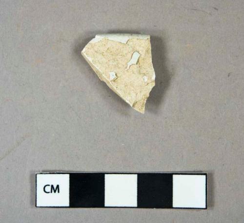 Ceramic, refined earthenware, whiteware rim sherd