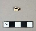 Ceramic, refined earthenware, brown factory-slip decorated whiteware body sherd