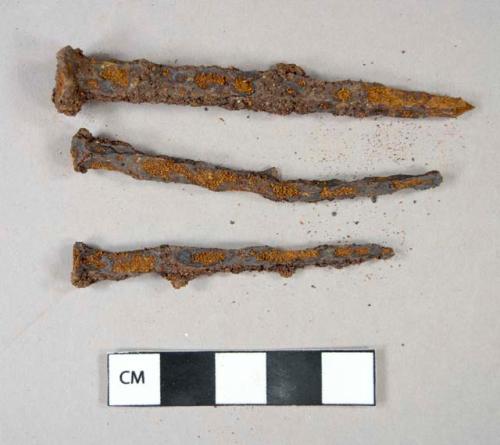 Ferrous metal, nail fragments including cut nails